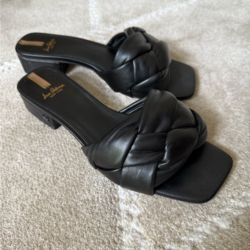 Sam Edelman Dawson Black Braided Leather Sandals Size 8